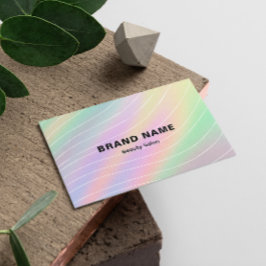 Tarjeta De Visita Trendy Hologram Esthetician Feminine Style