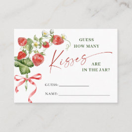 Tarjeta De Visita Trendy Meadow Strawberry adivina cuántas cartas de