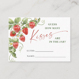 Tarjeta De Visita Trendy Meadow Strawberry adivina cuántas cartas de