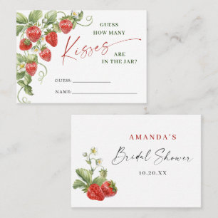 Tarjeta De Visita Trendy Meadow Strawberry adivina cuántas cartas de