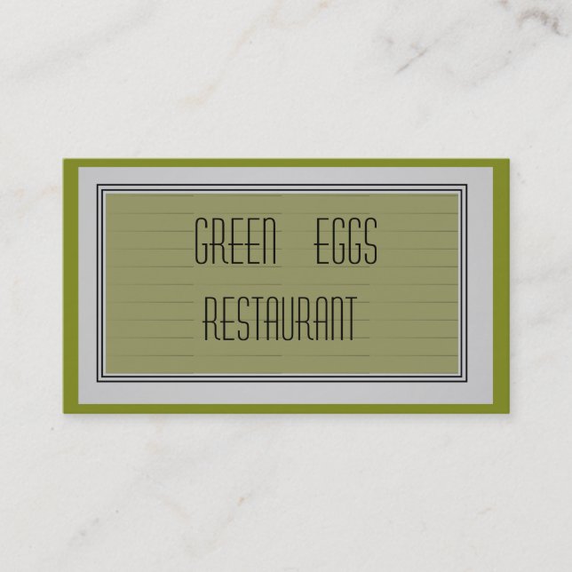 Tarjeta De Visita Trendy Moss Green Business Card (Anverso)