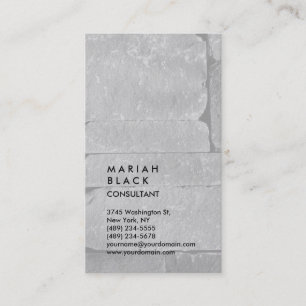 Tarjeta De Visita Trendy profesional de pared gris vertical