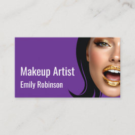 Tarjeta De Visita Trendy Stylish Makeup Artist Business Cards