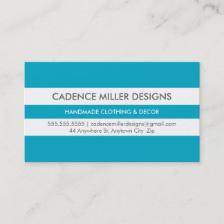 Tarjeta De Visita TRENDY WIDE STRIPE moderno minimalista brillante a