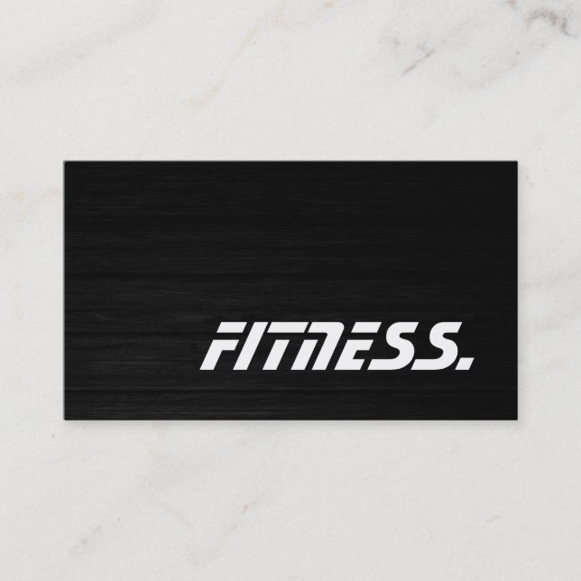 Tarjeta De Visita Trendy Wood Trainer Sport Fitness Business Card (Anverso)