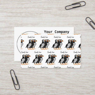 Tarjeta De Visita Tres Albornoces Adorables Juntos Personalizado