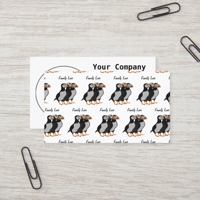 Tarjeta De Visita Tres Albornoces Adorables Juntos Personalizado (Anverso/Reverso In Situ)