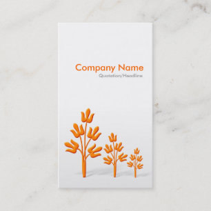Tarjeta De Visita Tres árboles Naranjas (vertical)