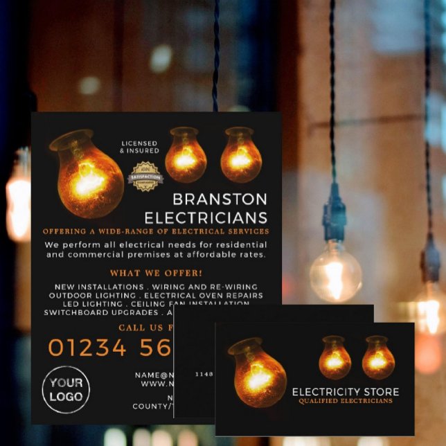 Tarjeta De Visita Tres bombillas eléctricas (Subido por el creador)