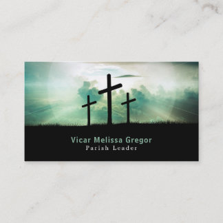 Tarjeta De Visita Tres cruces, cristianismo, religión