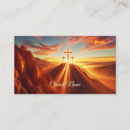Tarjeta De Visita Tres cruces en el desierto