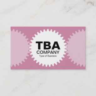 Tarjeta De Visita Tres engranajes v2 - Rosa blanco y cachemir