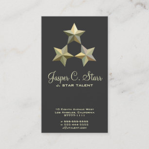 Tarjeta De Visita Tres Estrellas 3d