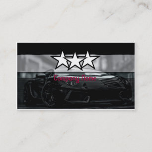 Tarjeta De Visita Tres estrellas en negro superCAR