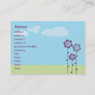 Tarjeta De Visita Tres flores - Chubby