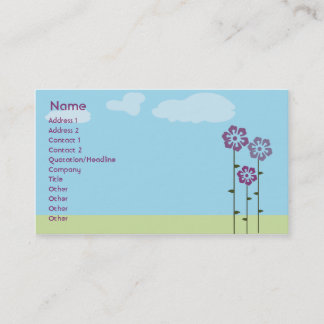 Tarjeta De Visita Tres flores - negocio