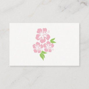 Tarjeta De Visita Tres flores tropicales del hibisco rosado