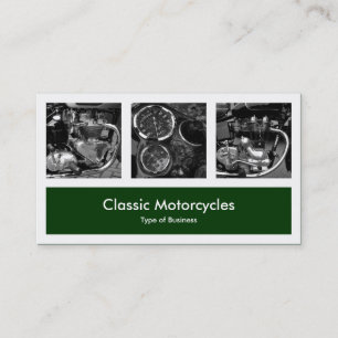 Tarjeta De Visita Tres fotos más una - Verde oscuro