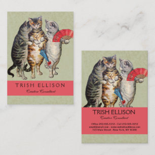 Tarjeta De Visita Tres Gatitos Ilustración de Mamá Oca