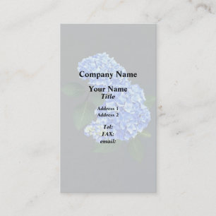 Tarjeta De Visita Tres Hydrangea azul