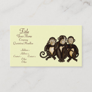 Tarjeta De Visita Tres monos sabios