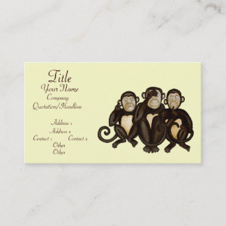Tarjeta De Visita Tres monos sabios