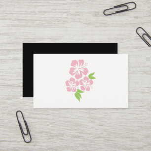 Tarjeta De Visita Tres pálidos - flores tropicales del hibisco