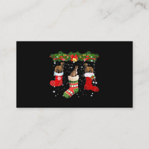 Tarjeta De Visita Tres Perros Greyhound En Navidades De Depósito Sa