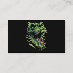 Tarjeta De Visita TRex Dinosaur Tyrannosaurus Rex Roaring Dino Head