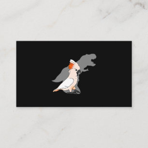 Tarjeta De Visita TRex Moluccan Cockatoo Shadow Dinosaur Bird Lover