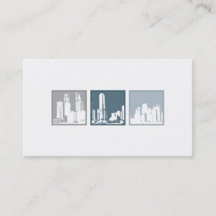 Tarjeta De Visita Tri Cuadrados - edificios