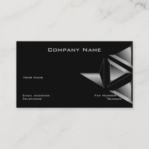 Tarjeta De Visita Triangle Business Card Estándar Diseño negro