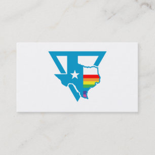 Tarjeta De Visita triángulo arcoiris de texas