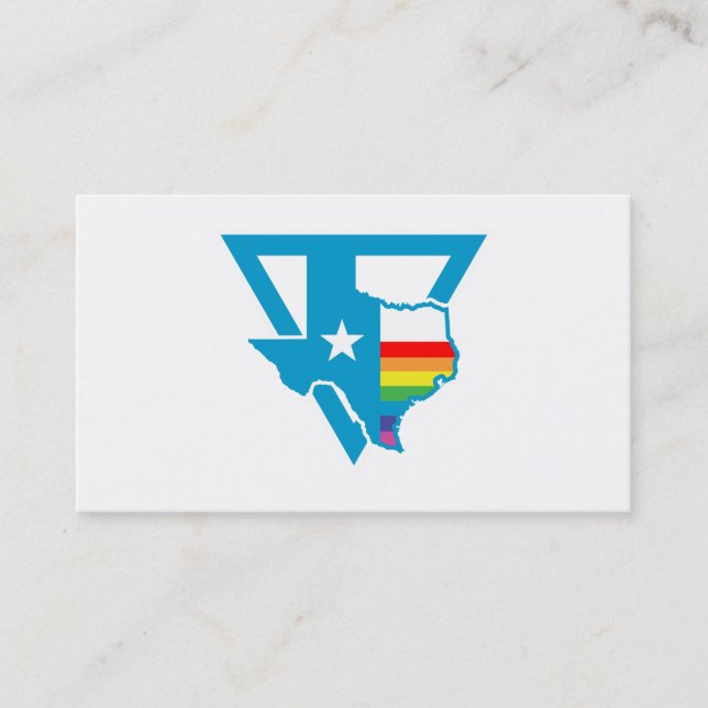Tarjeta De Visita triángulo arcoiris de texas (Anverso)