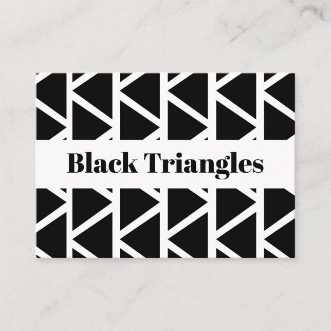 Tarjeta De Visita Triángulo Negro  (Anverso)