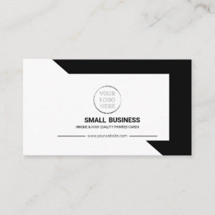 Tarjeta De Visita Triángulo Simple Minimalista moderno Negro blanco