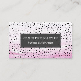 Tarjeta De Visita Triángulos abstractos artísticos en acuarela