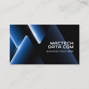 Tarjeta De Visita Triángulos cromados Metalizado futuristas   Modern