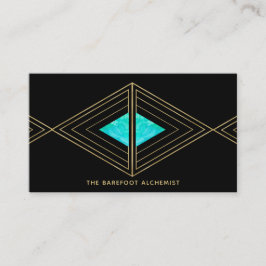 Tarjeta De Visita Triángulos de Boho del oro del *~* - alquimia