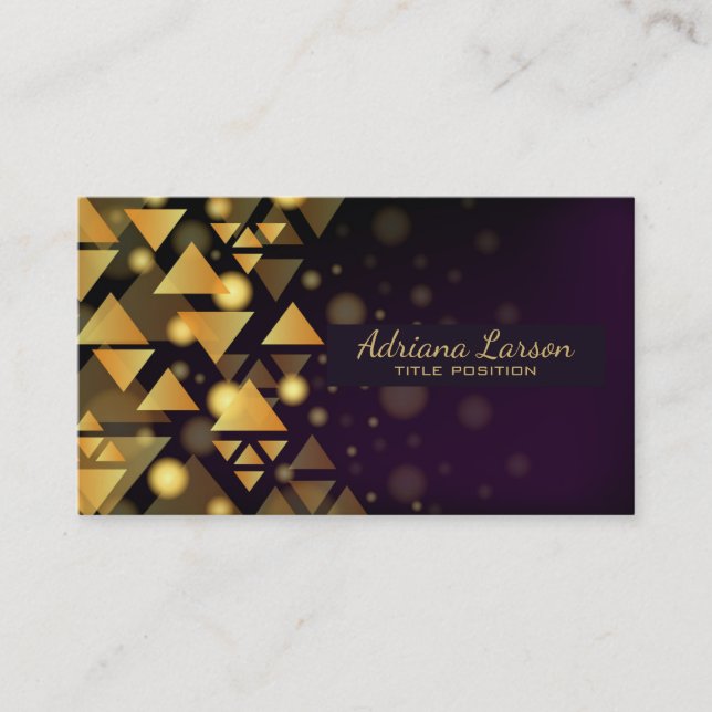 Tarjeta De Visita Triángulos de oro (Anverso)