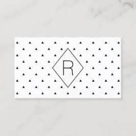 Tarjeta De Visita Triángulos geométricos blancos negros elegantes