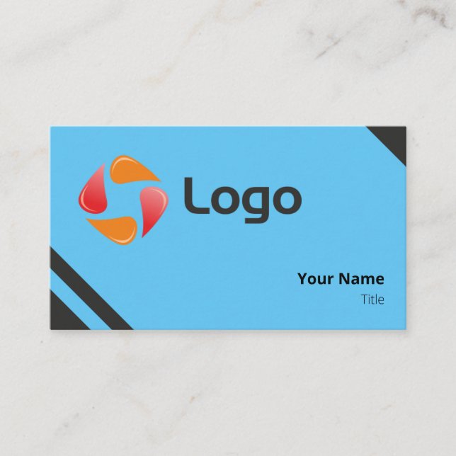 Tarjeta De Visita Triángulos planos sencillos y sólidos en blanco y  (Anverso)