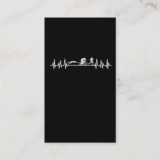 Tarjeta De Visita Triatlón corazón latido Sportman Bike Swift Athlet (Anverso)