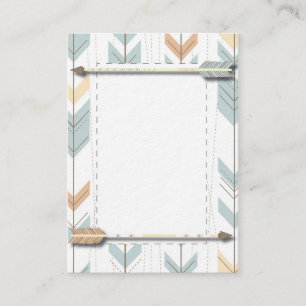 Tarjeta de visita tribal azteca de las flechas