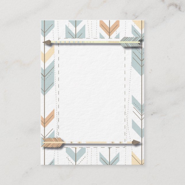 Tarjeta de visita tribal azteca de las flechas (Anverso)