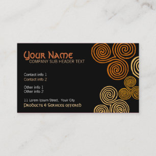 Tarjeta de visita tribal céltica del remolino del