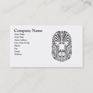 Tarjeta de visita tribal de la cara del tatuaje