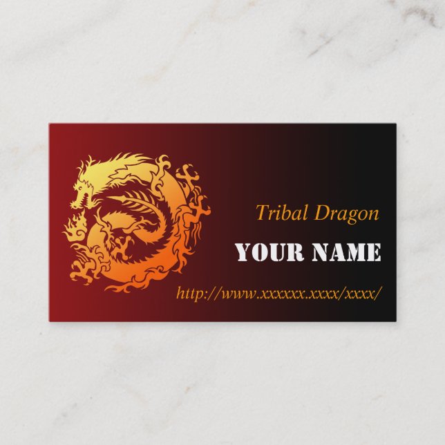 Tarjeta De Visita Tribal dragon (Anverso)