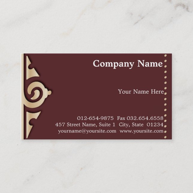 Tarjeta De Visita Tribal elegante (Anverso)