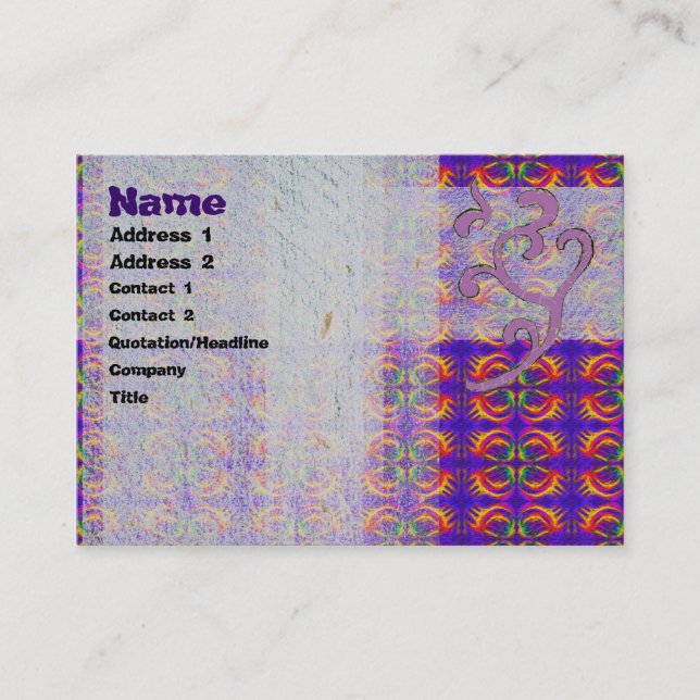 Tarjeta De Visita Tribal Fiery (Anverso)